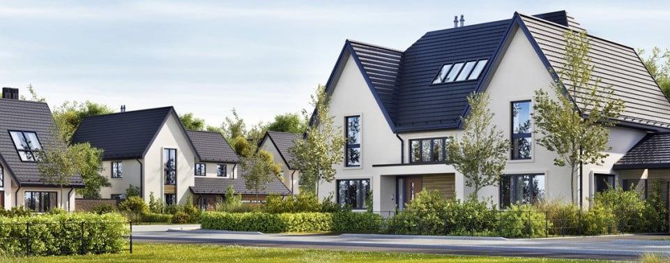 Wohngebiet mit Modernen Häusern