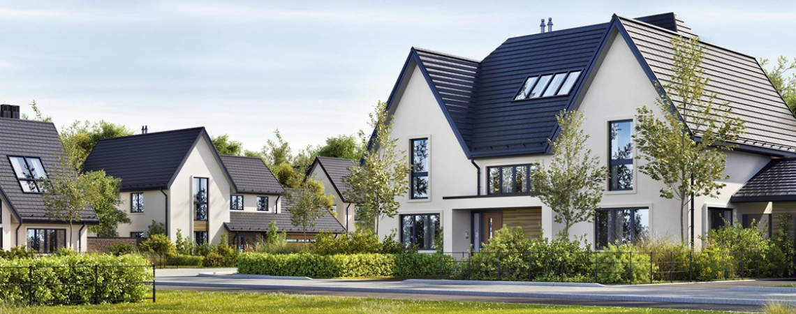 Wohngebiet mit Modernen Häusern