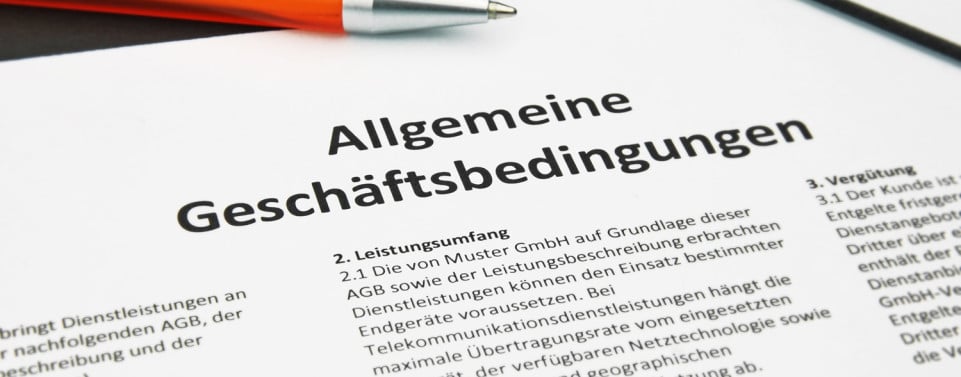 AGB und Kugelschreiber